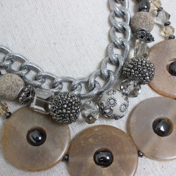 Agate Silver Chain Necklace - Picture 6 of 6